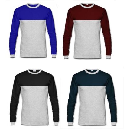 Danami 4 In One Contrast Long Sleeve T Shirts