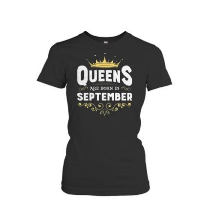 Danami Queens Are Born In September T Shirt- Black & Gold