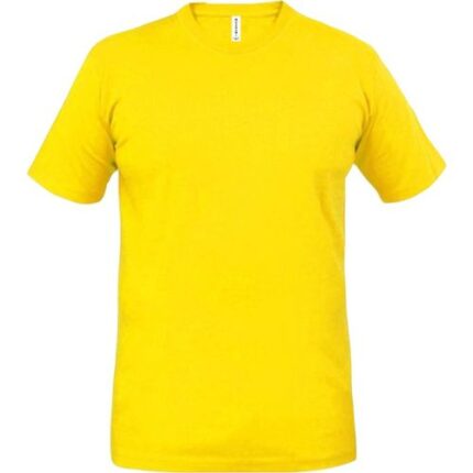 Danami Men's Plain Round Neck T-Shirt- Yellow