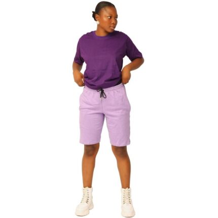 Danami Purple On Lilac Round Neck T-Shirt And Shorts