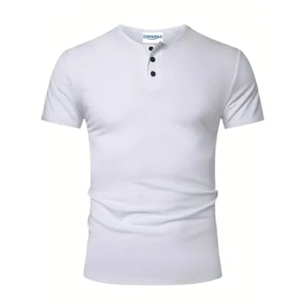 Simple and classy, this contrast short sleeved Henley t-shirt is made from superior quality cotton fabric that does not shrink after wash and remains in top shape after a long time. Match this wardrobe classic with your favourite denim, jean, or chinos trousers and boom! Stylish casual never looked better. Please check for more options @ danami Kindly ensure you include a valid and functional phone number while ordering for easy fast delivery.