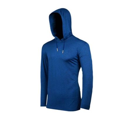 danami long sleeves uv 50+ protection hooded t shirt gym athletic royal blue