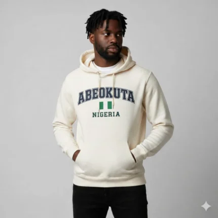 danami abeokuta branded hoodie cream