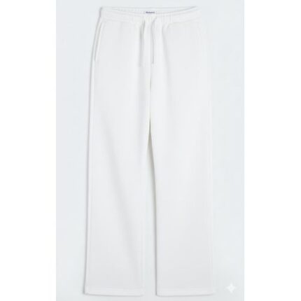 danami baggy straight cut sweatpants/joggers white