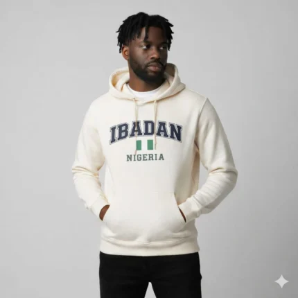 Danami Ibadan Branded Hoodie- Cream
