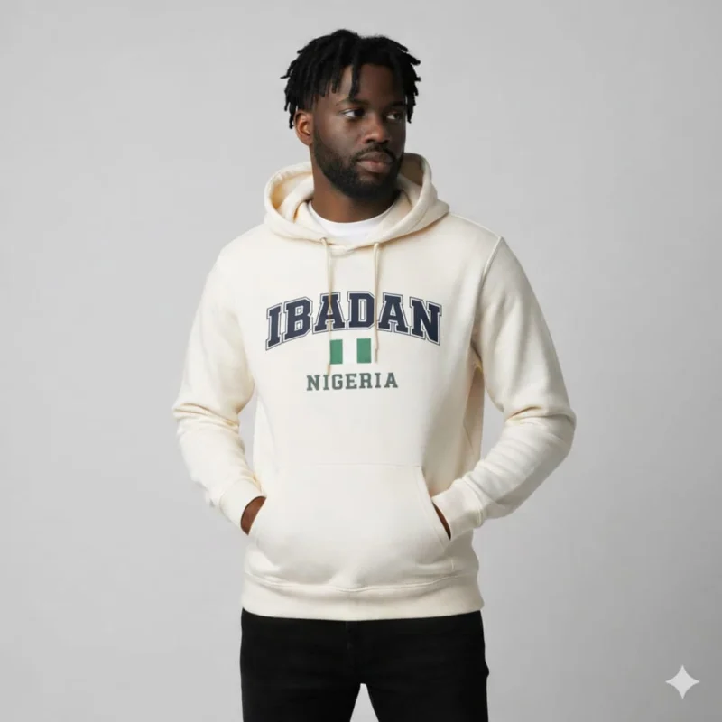 Danami Ibadan Branded Hoodie- Cream