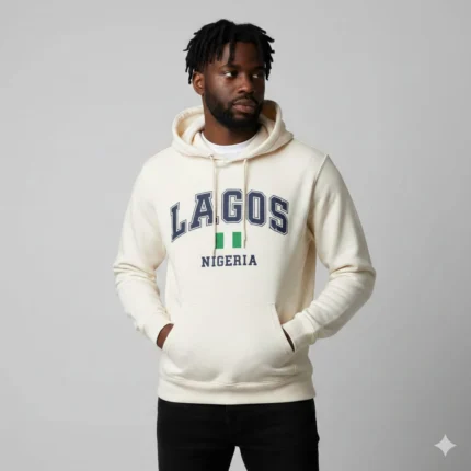 Danami Lagos Branded Hoodie- Cream