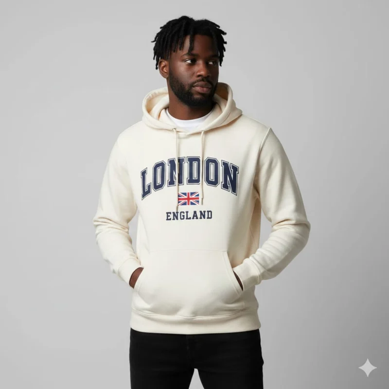 Danami London Branded Hoodie- Cream