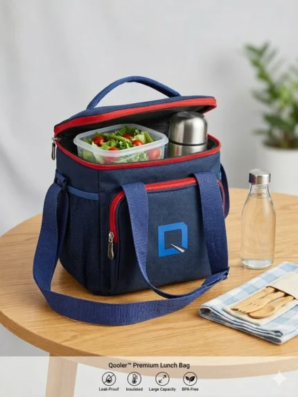 High-quality Lunch Bag - Blue & Red