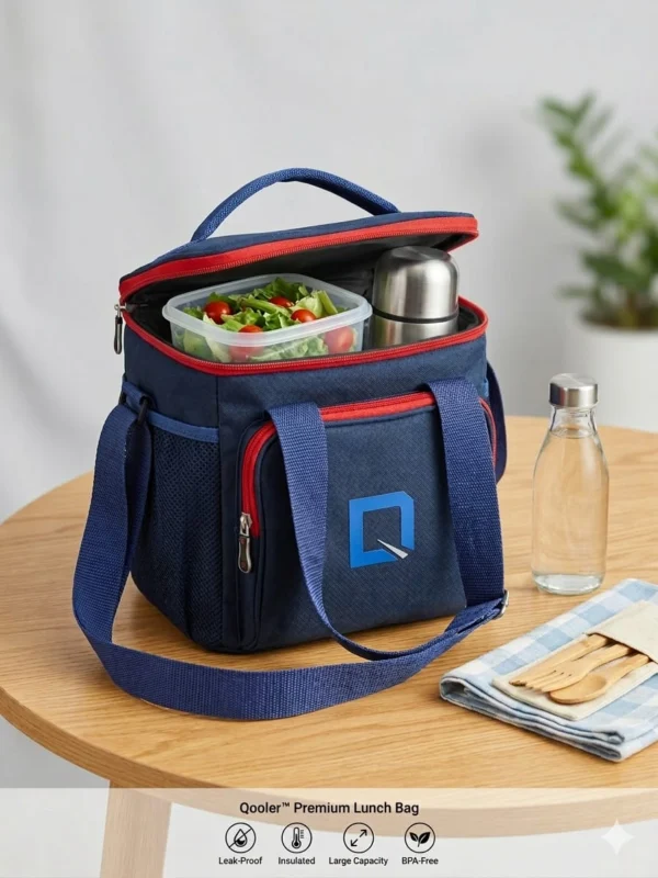 High-quality Lunch Bag - Blue & Red